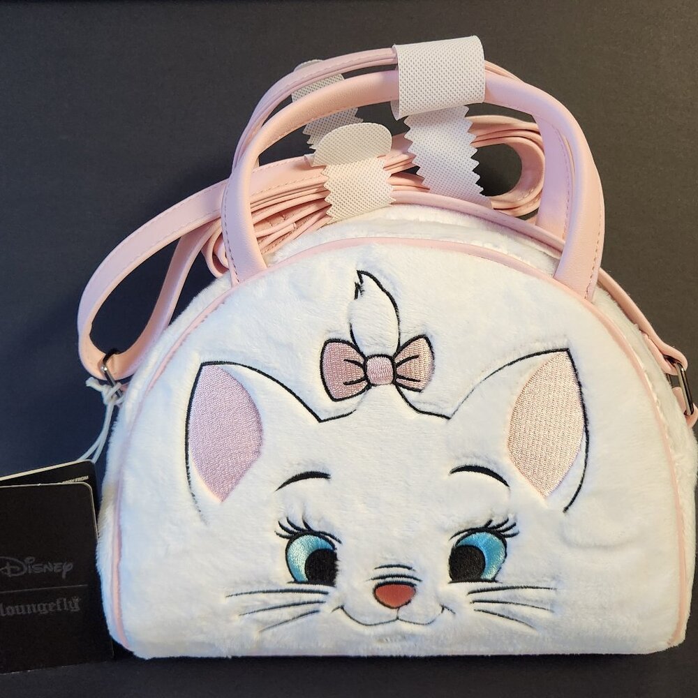 Loungefly Disney Aristocats Marie Crossbody Plush Purse Handbag Shoulder Bag New